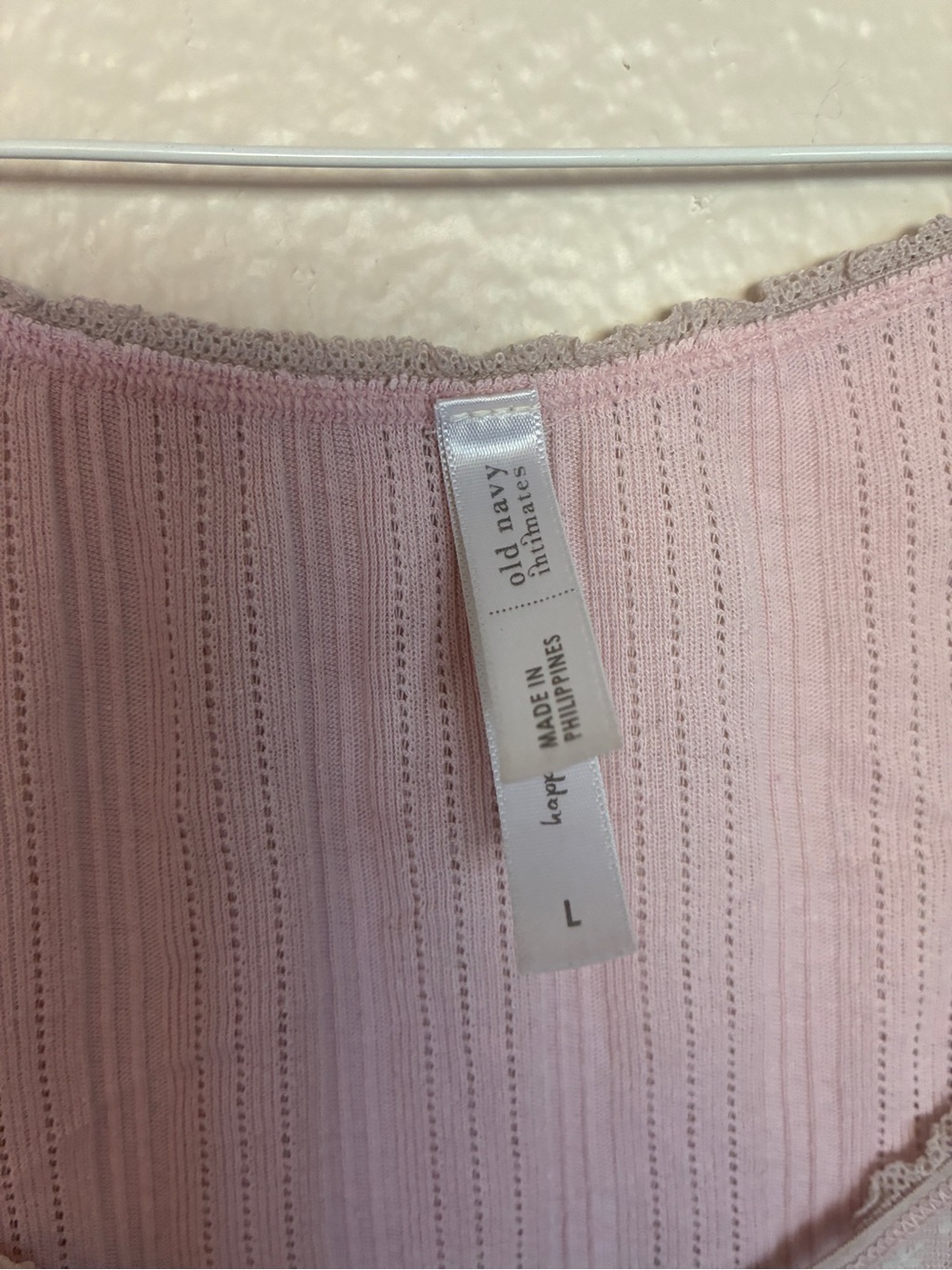 Vintage Old Navy Intimates Babydoll Cami Tank Top Pink Lace-Accent Coquette Y2K - Picture 2 of 8